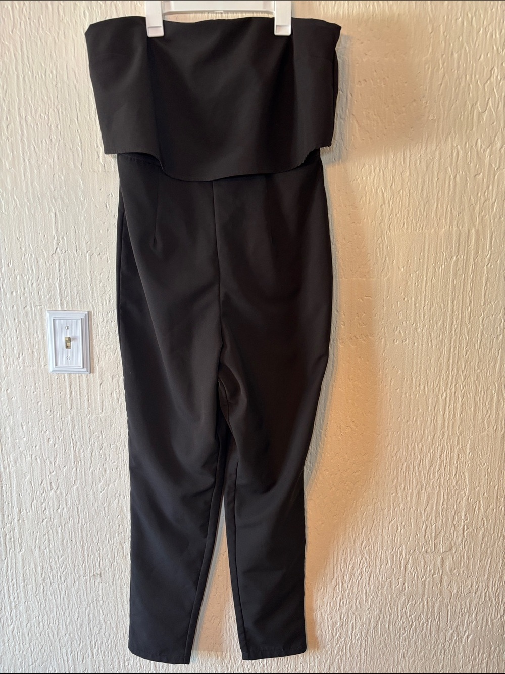 Missguided Strapless Black Jumpsuit Women Size 10